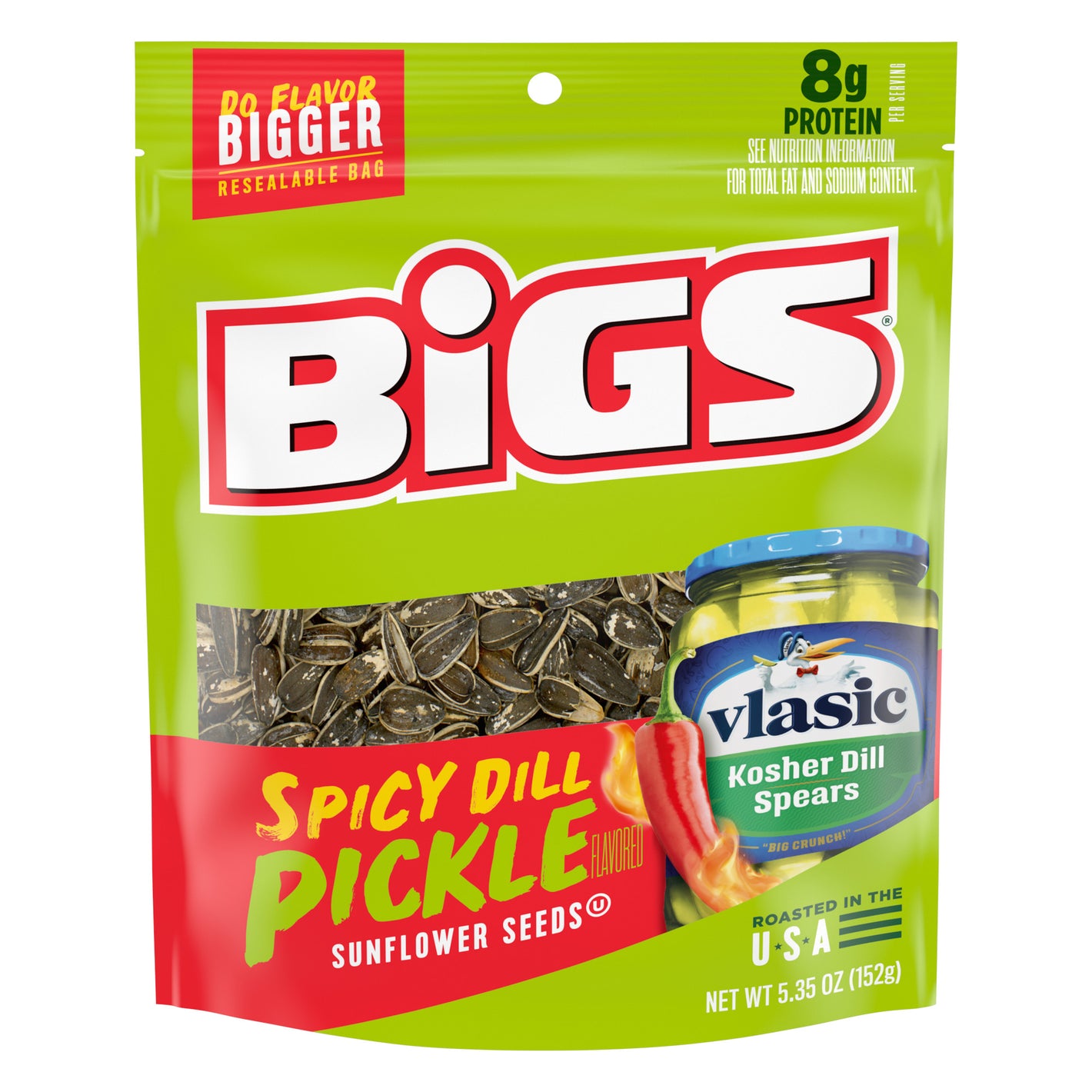 Bigs - Bigs Sunflower Seeds - Bigs Sunflower - Sunflower Seeds - Spicy Sunflower Seeds - Dill Pickle Sunflower Seeds