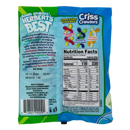 Herberts Best Criss Crawlers Gummies - 3.5oz  - Nutrition Facts - Ingredients