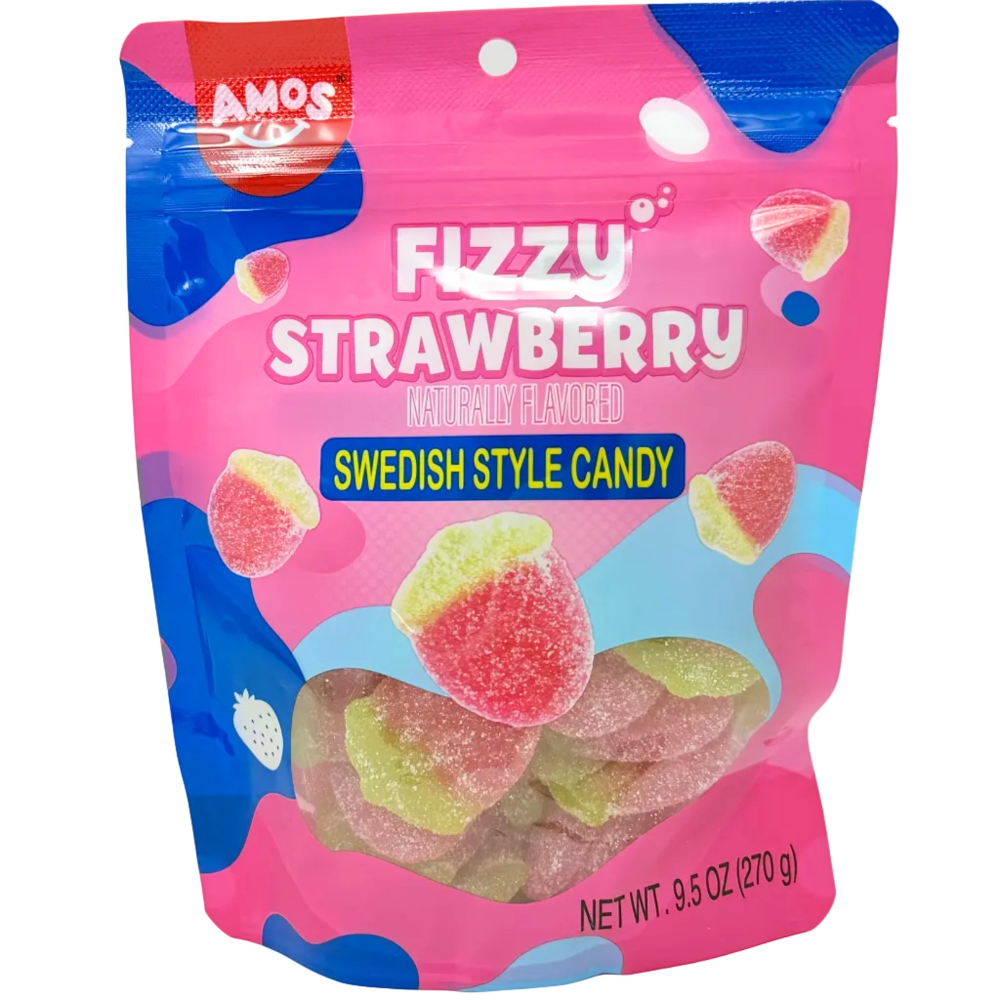 Amos Swedish Style Fizzy Strawberry - 9.5oz