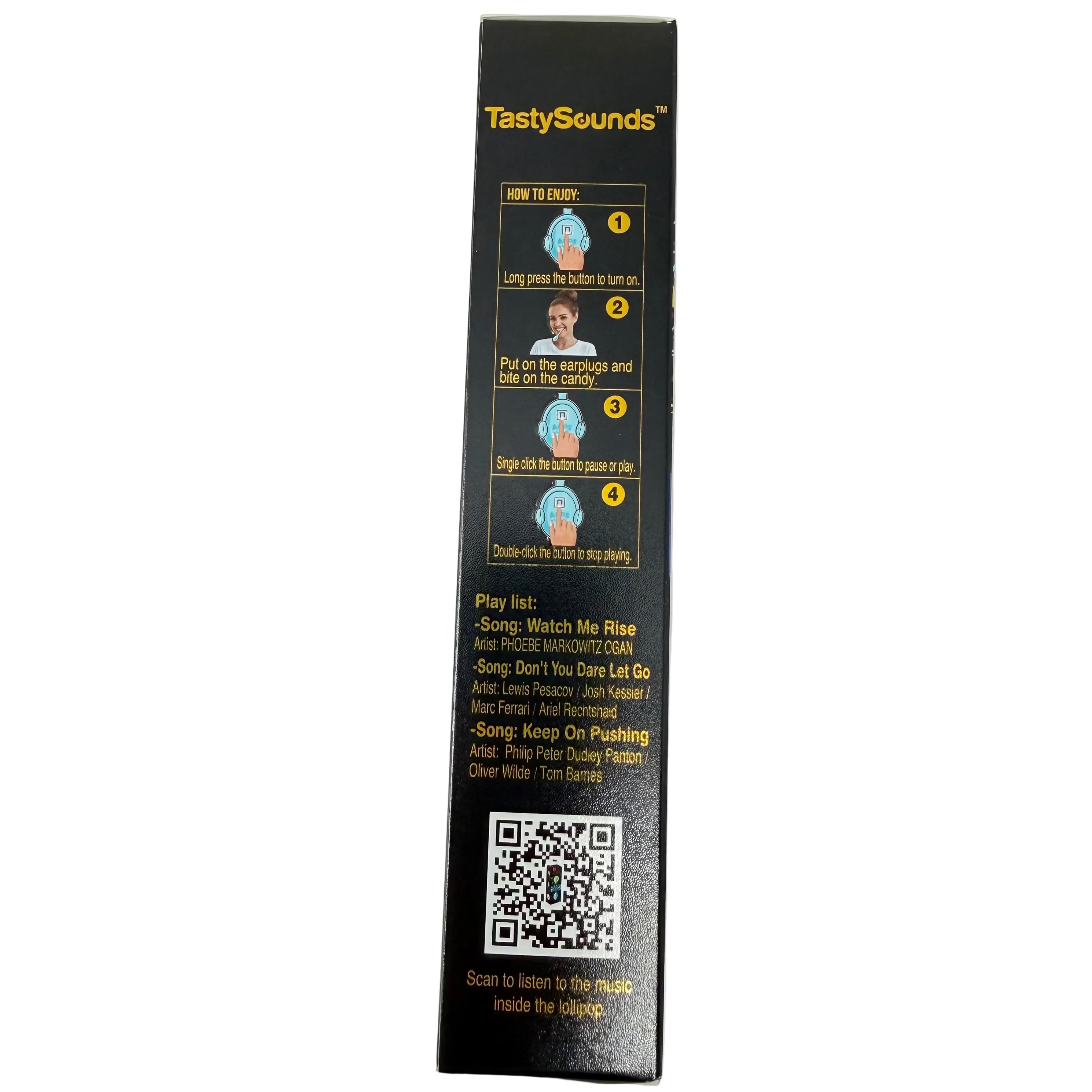 Amos TastySounds Audio Lollipop Blueberry - 0.42oz Instructions