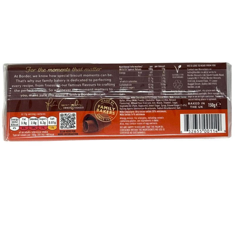 Border Milk Chocolate Ginger (UK) - 150g