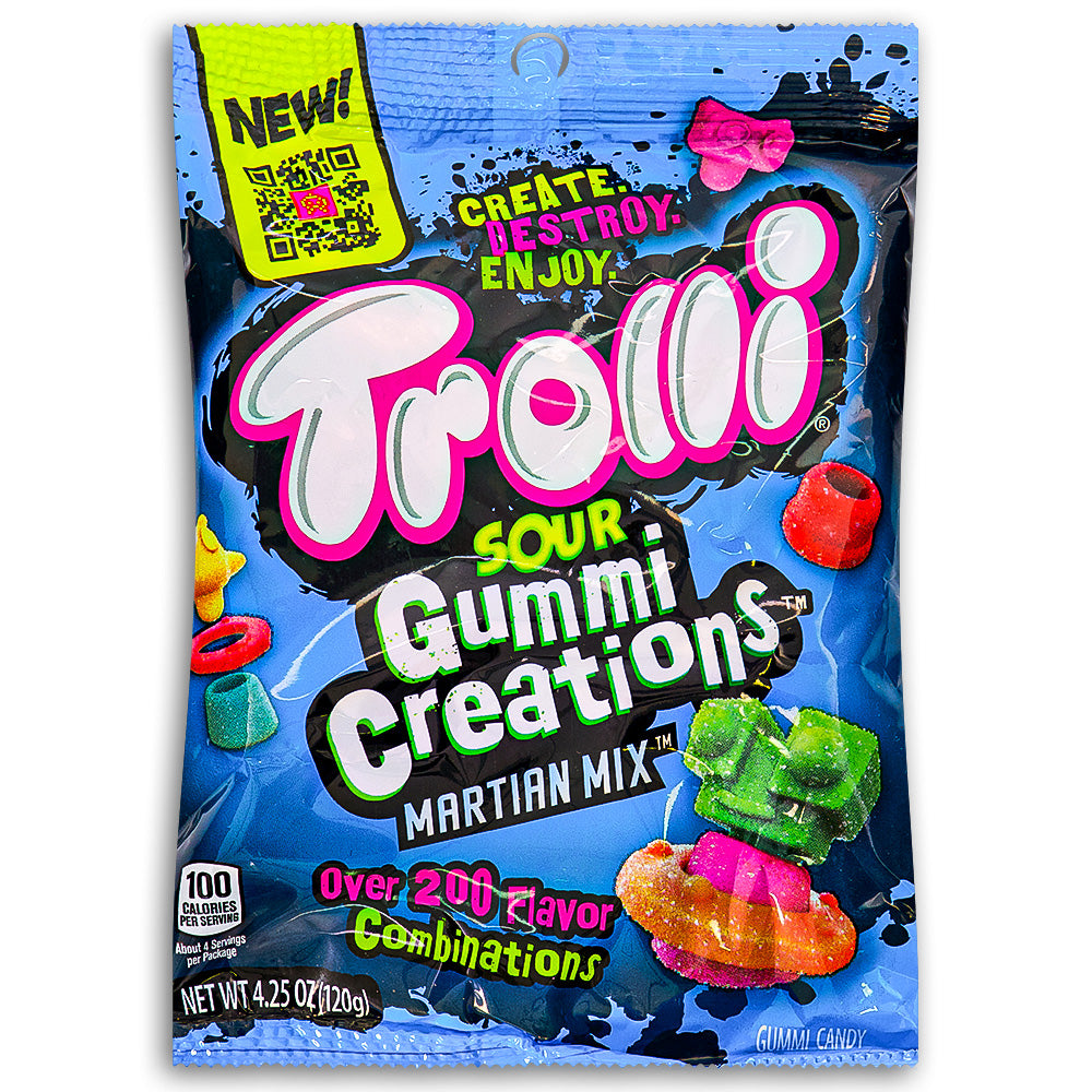 Trolli Sour Gummi Creations Martian Mix - 4.25oz **BB 2024/May/07** - Trolli - Trolli Candy - Trolli Sour Gummi Creations - Gummy Candy - Trolli Sour Gummi Creations Martian Mix - Trolli Martian Mix - Martian Candy