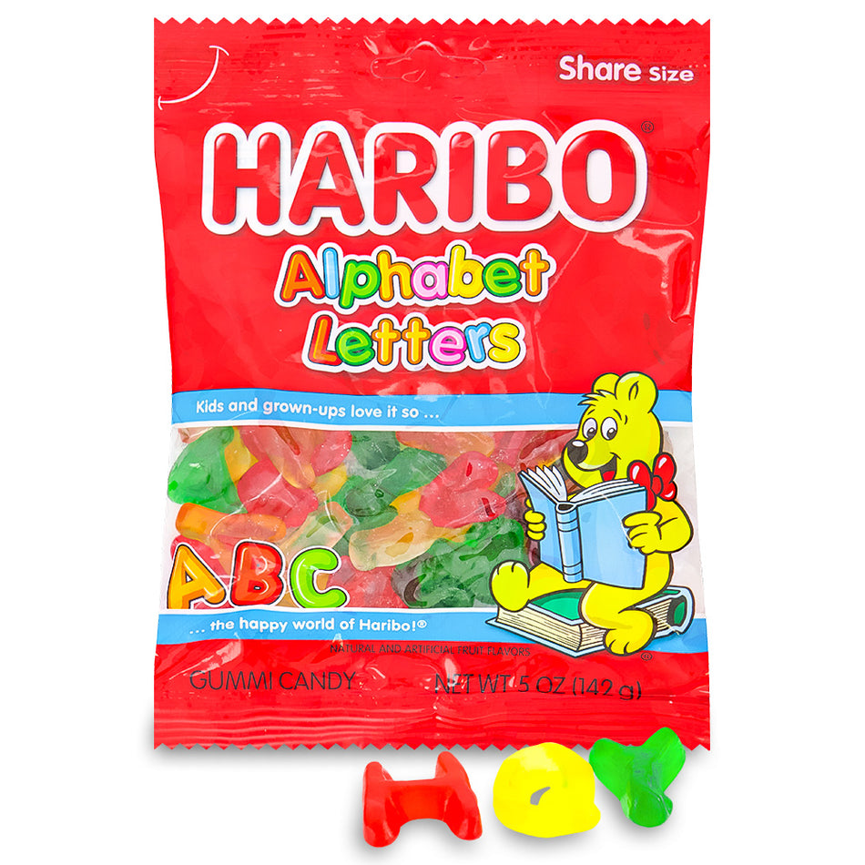 Haribo Alphabet Letters Gummi Candy - 5oz **BB 2023/Jun/01**