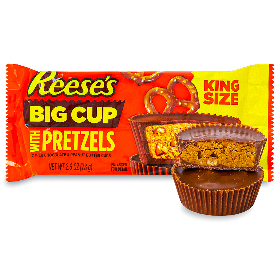 Reese's Big Cup Stuffed with Pretzel King Size - 2.6oz ** BB 2024/Jun/01**