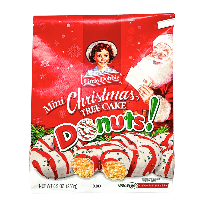 Christmas Little Debbie Mini Tree Cake Donuts - 253g **BB Jan 01/25**