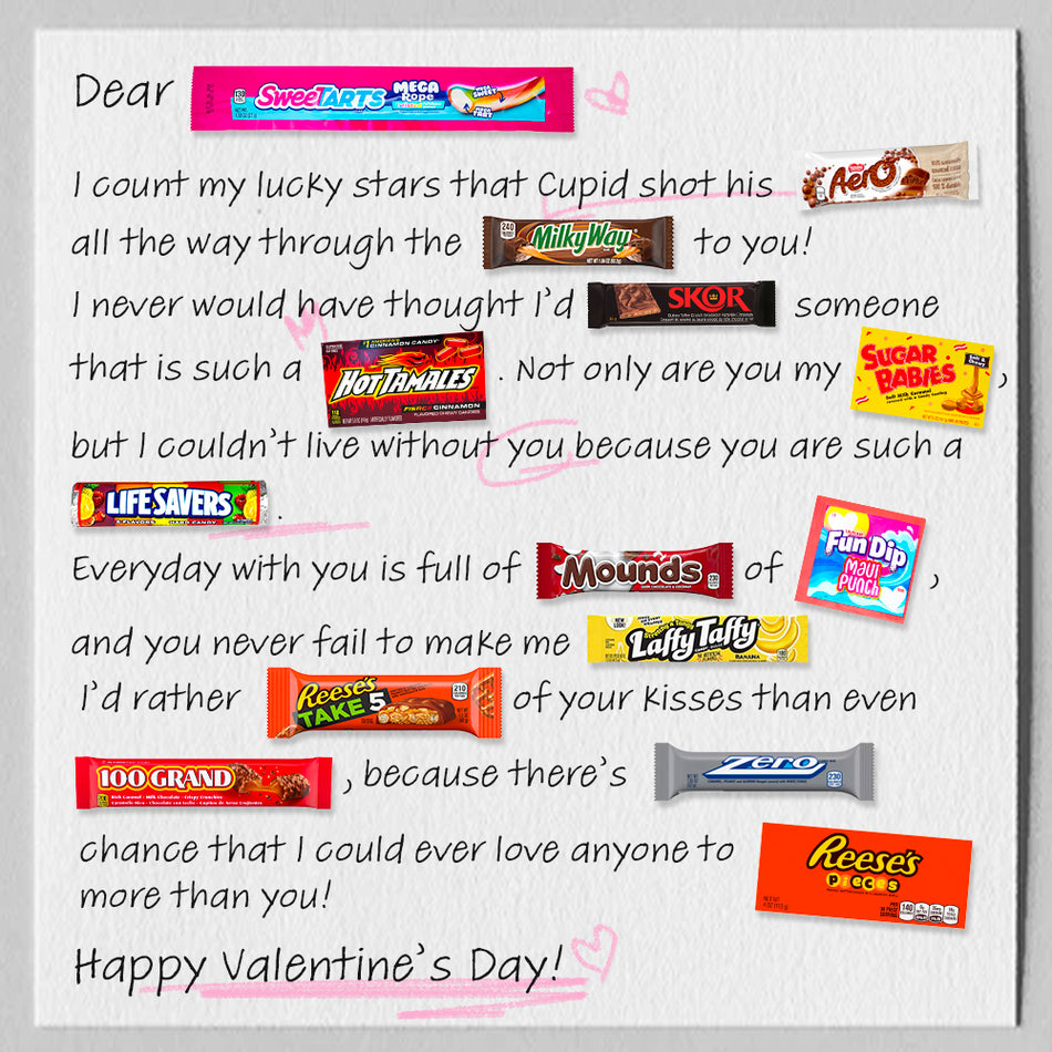 Valentine's Candy Card Kit For Her