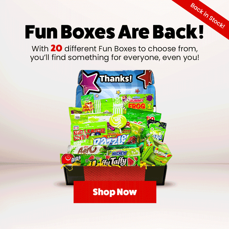 candy subscription boxes. candy funhouse. online candy store. exotic candy. 