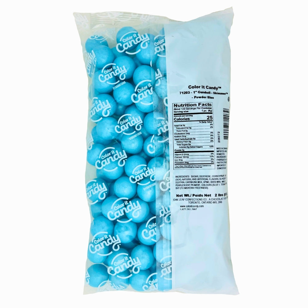 Gumballs Blue Nutrient facts Ingredients Candy Funhouse