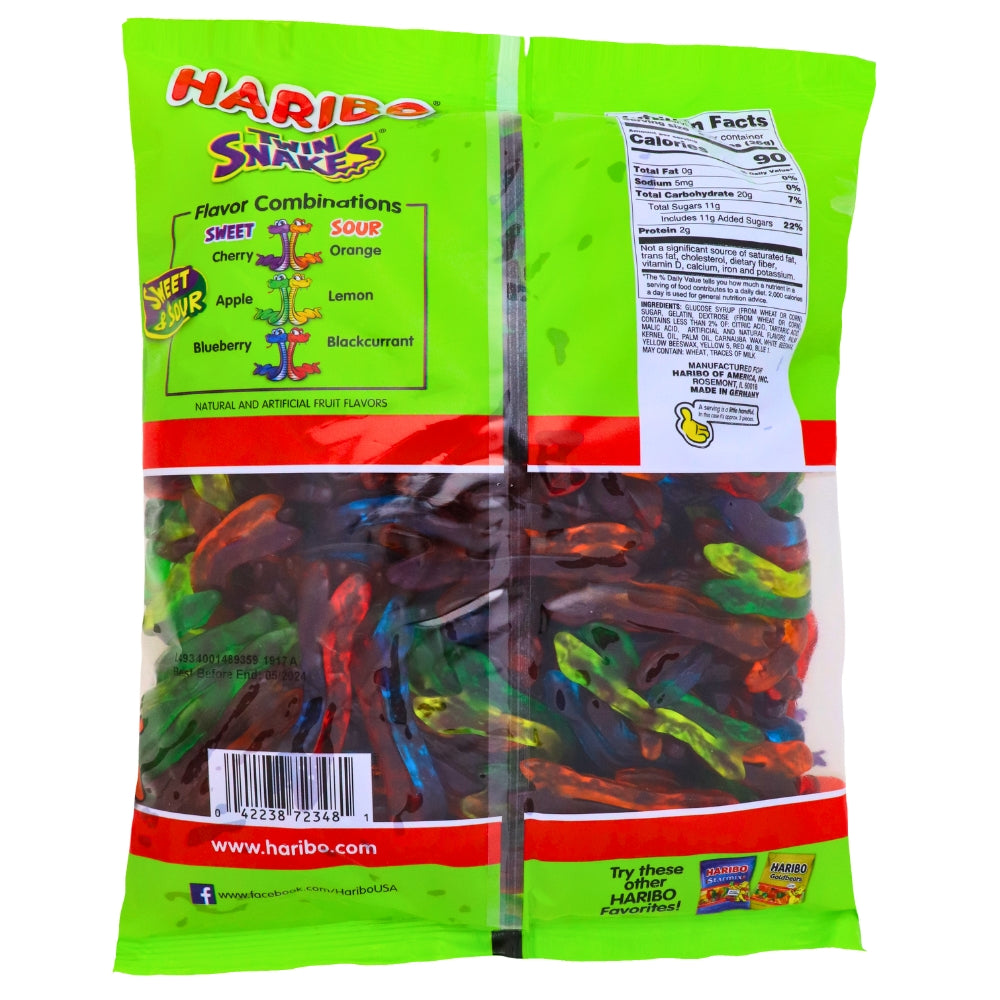 Haribo Bulk Twin Snakes Ingredients - 4.5lb -  Bulk Candy - Gummy Candy - Haribo Candy - Party Favours