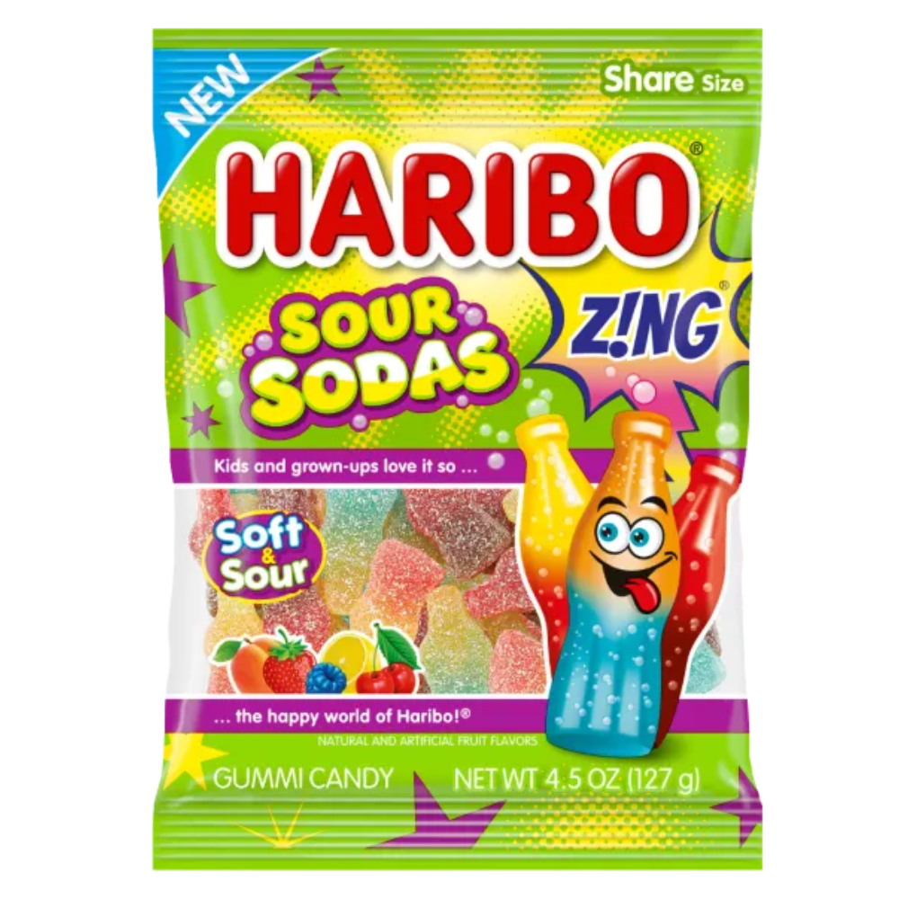 Haribo Sour Sodas Zing - 4.5oz
