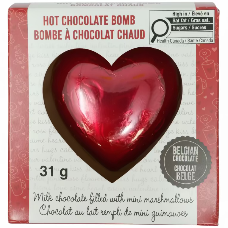 Heart Valentine's Hot Chocolate Bomb - 31g