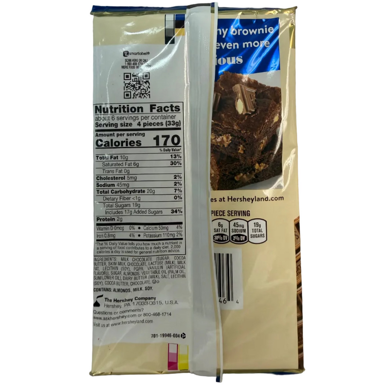 Hershey's Giant Symphony Almond & Toffee Chocolate Bar - 7.37oz Nutrition Facts