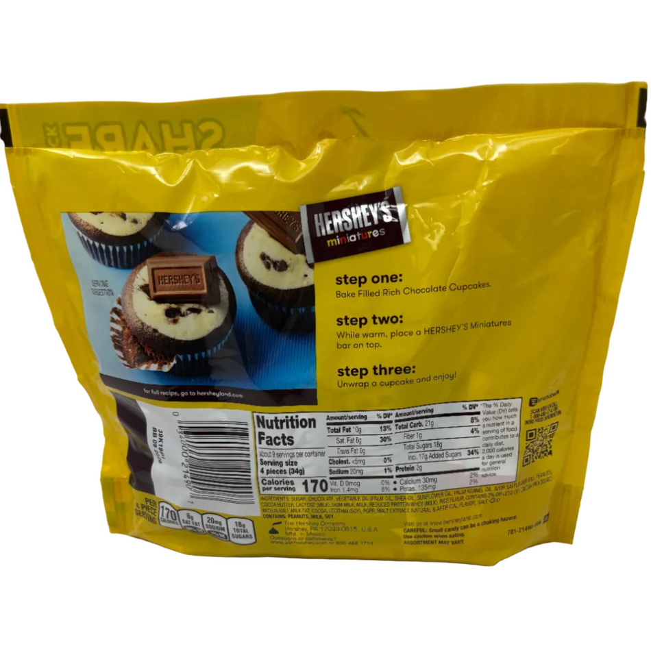 Hershey's Miniatures packaging with nutritional information