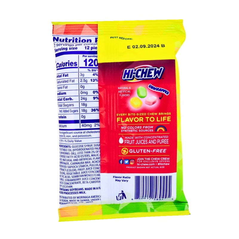 Hi Chew Bites Original Mix - 2.12oz-Ingrerdients