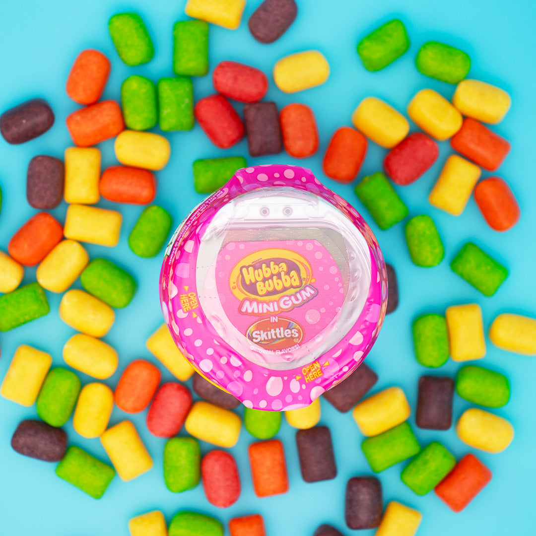 Hubba Bubba Skittles Mini Gum Bottle 40 Pieces | Candy Funhouse