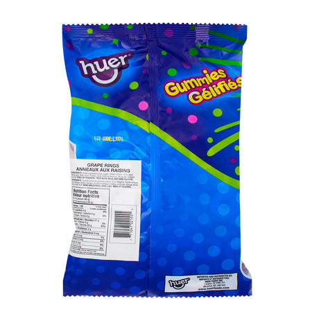 Huer Grape Sour Rings Gummies - 1kg  Nutrition Facts Ingredients