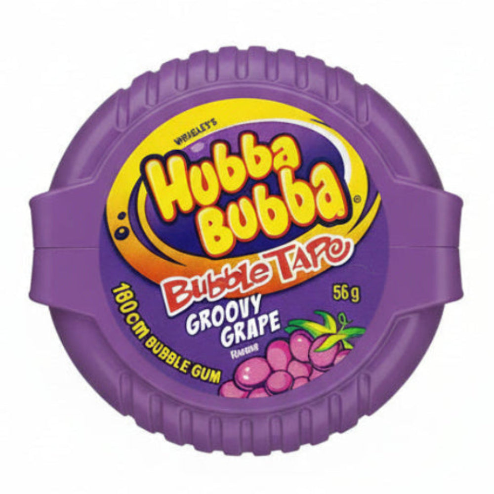 Hubba Bubba Gushing Grape Bubble Gum Tape (Australia) - 56g