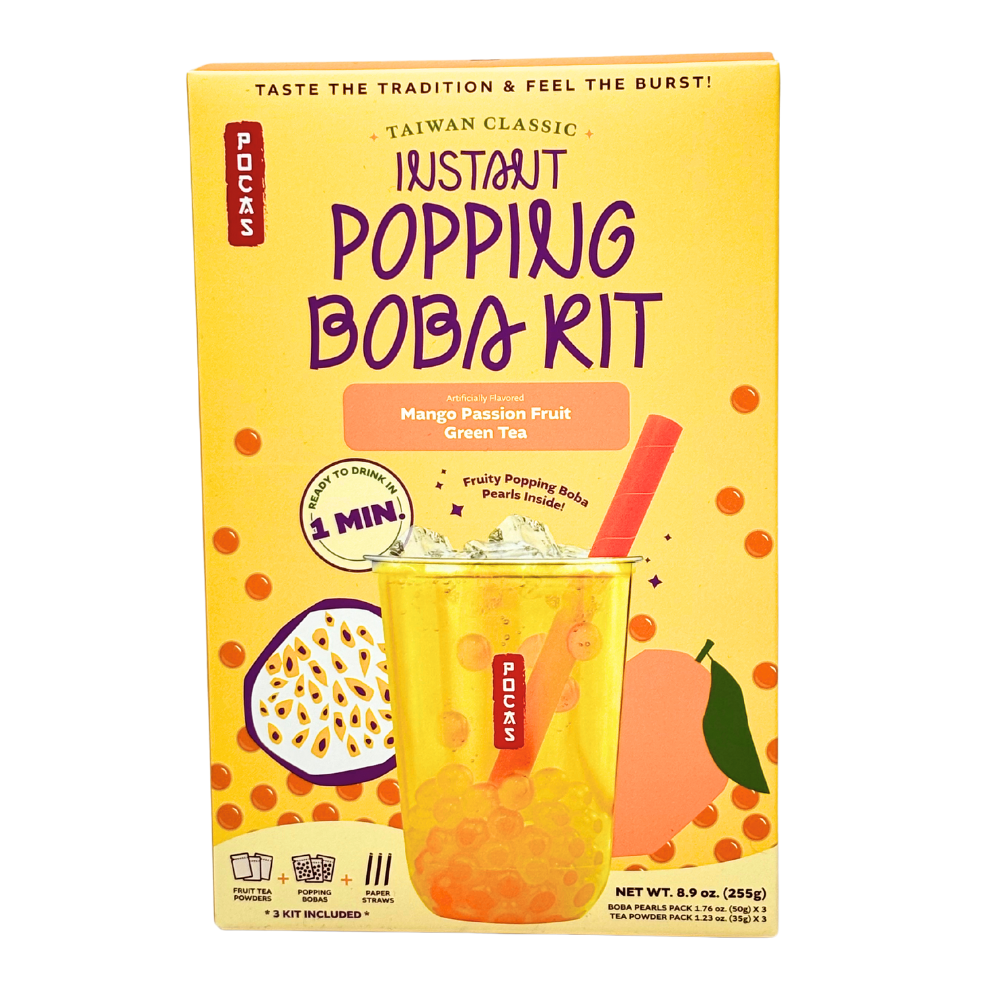 Mango Kit Instant Popping Boba Mango Passion Fruit Green Tea | Candy Funhouse ...