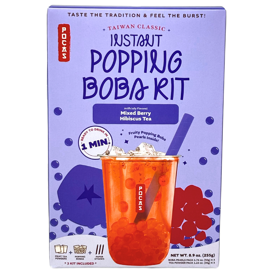 Instant Popping Boba Kit Mixed Berry Hibiscus - 3 Pack