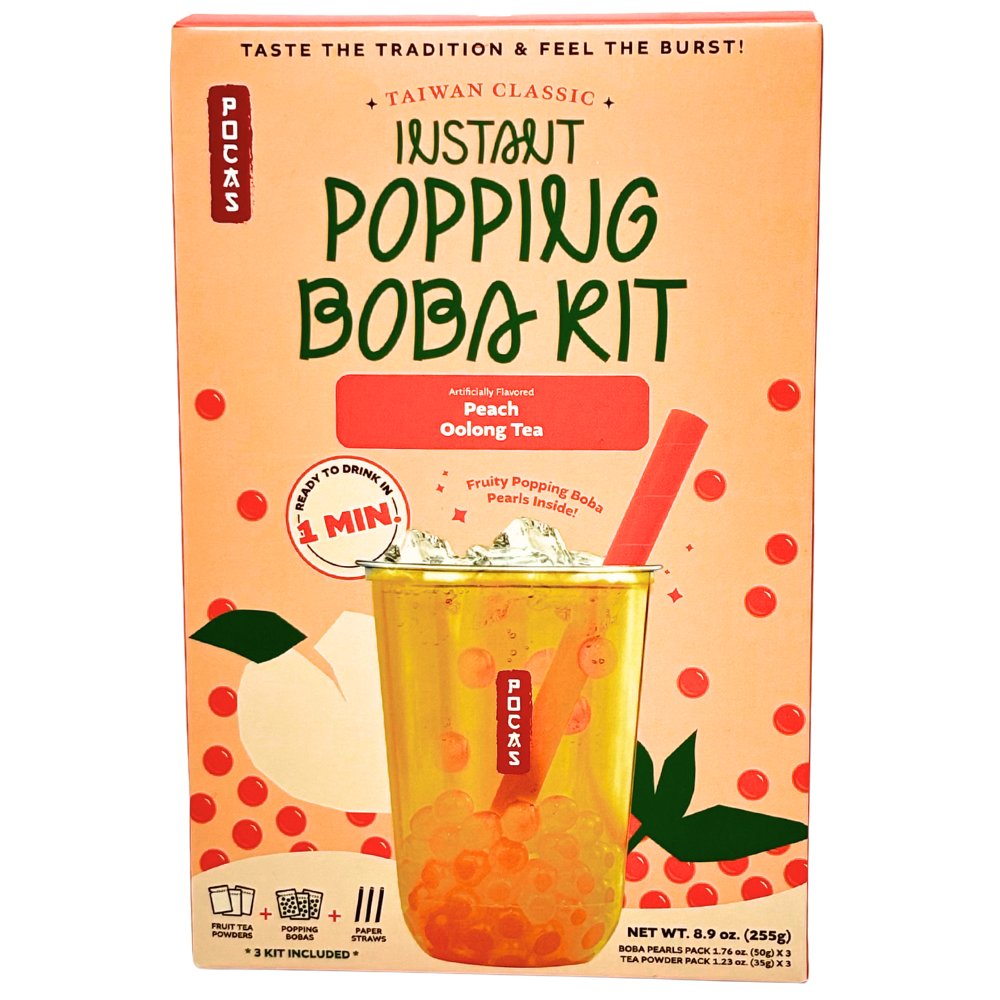 Instant Popping Boba Kit Peach Oolong Tea - 3 Pack