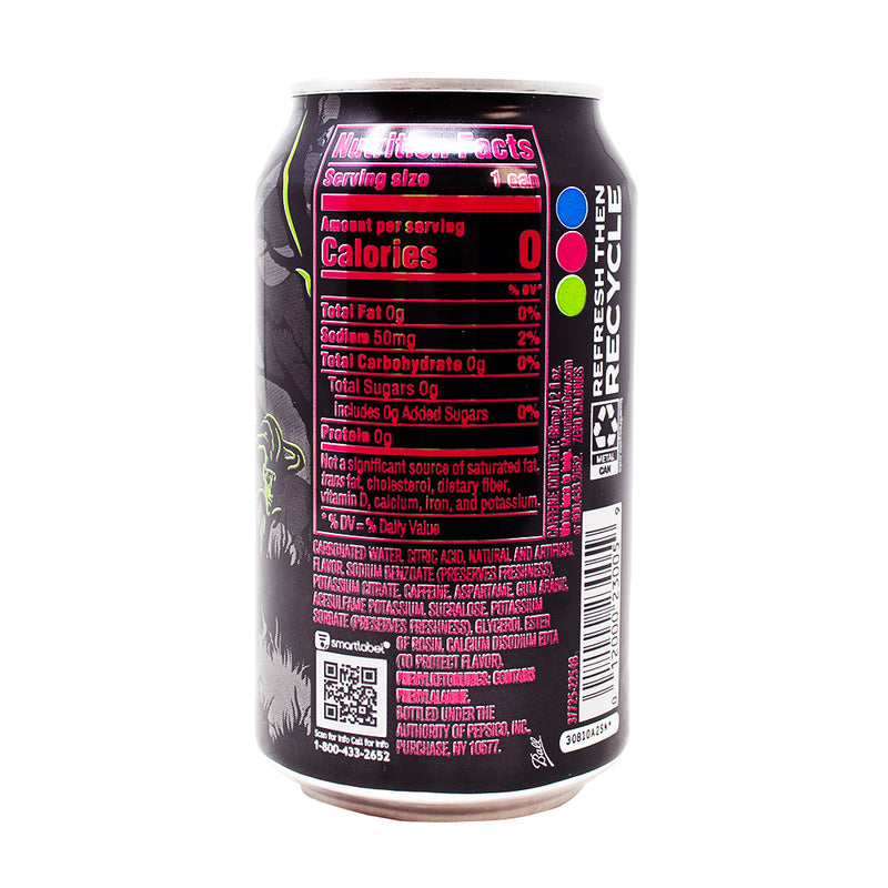 Mountain Dew Voodoo Zero Sugar - 355mL Nutrition Facts Ingredients - Mountain Dew Voodoo Zero Sugar - Zero-Guilt Potion - Flavour Adventure - Mysterious Flavour - Thrilling Taste - Guilt-Free Elixir - Citrusy Kick - Enigmatic Flavours - Taste Experience - Sugar-Free Magic - Mountain Dew - Mountain Dew Zero Sugar