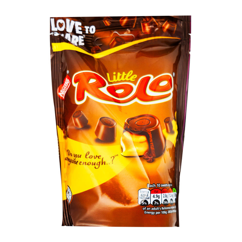 Little Rolo Pouch (UK) - 103g - Little Rolo Pouch - Rolo - Rolo Chocolate - Caramel Chocolate - UK Chocolate - British Chocolate
