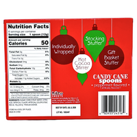 Peppermint Candy Cane Spoons 6 Pk - 2.54oz Ingredients
