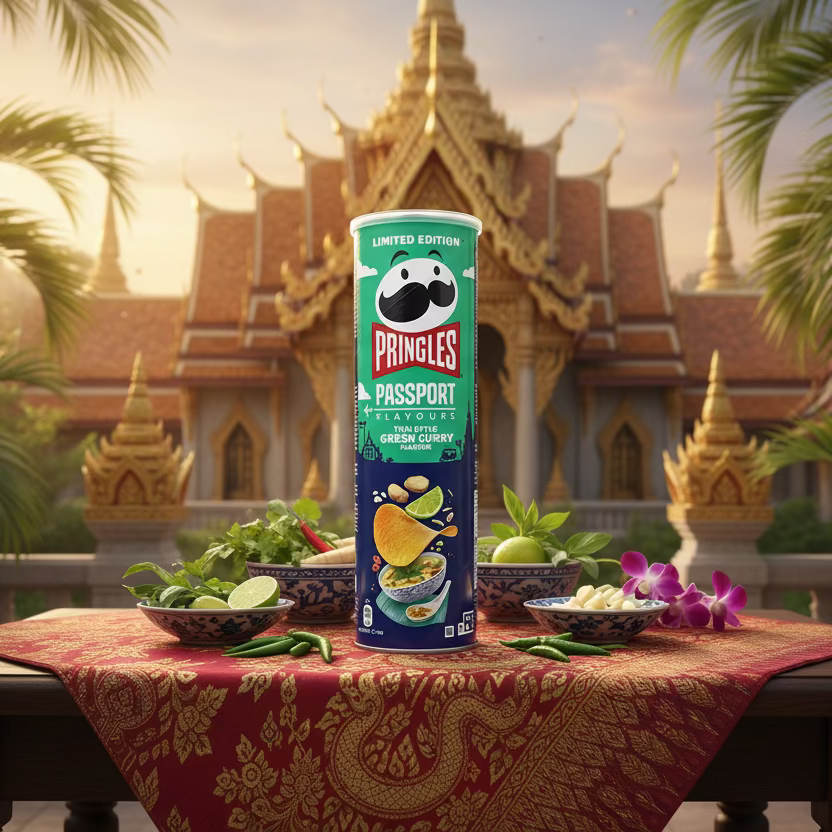 Pringles Passport Thai Style Green Curry (UK) - 165g In a Thai Setting
