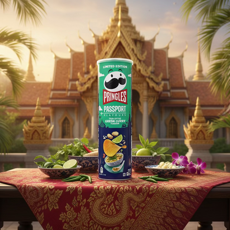 Pringles Passport Thai Style Green Curry (UK) - 165g In a Thai Setting