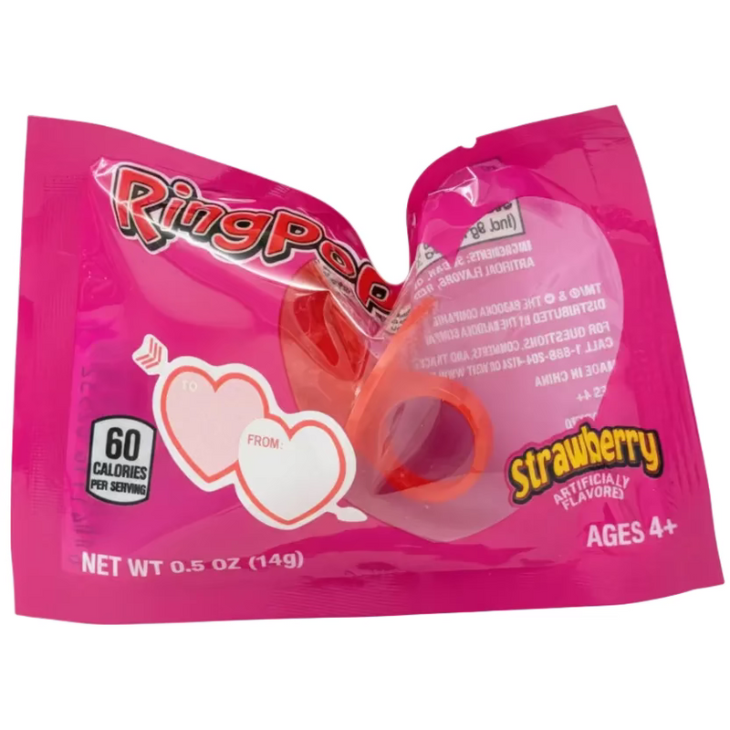 Ring Pop Valentines Candy - 10g Strawberry