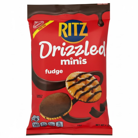 Ritz Drizzled Minis Fudge Crackers - 4oz