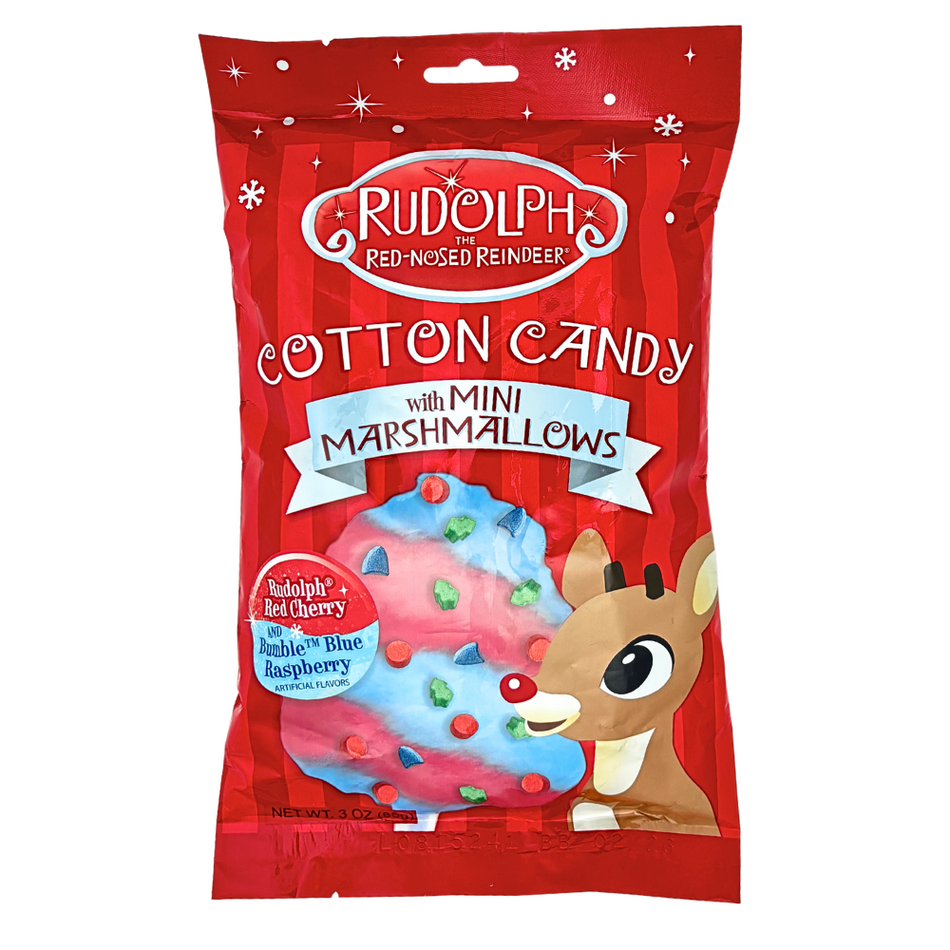 Rudolph Cotton Candy Bag with Marshmallows - 80g 