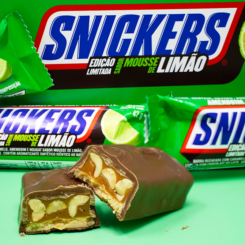 Snickers Lime Mousse (Brazil) - 42g - Snickers - Snickers Bar - Snickers Chocolate Bar - Lime - Lime Flavour - Lime Chocolate - Snickers Lime - Mousse