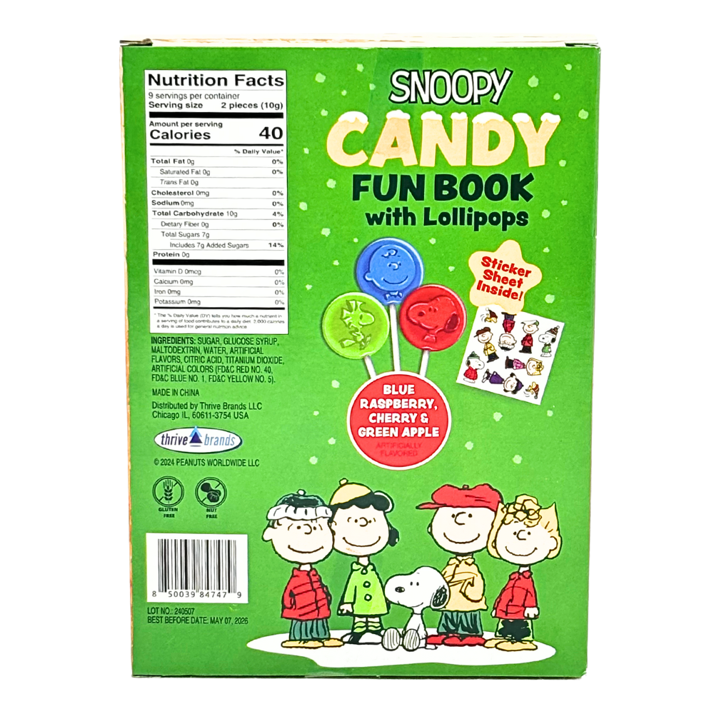 Snoopy Candy Fun Book with Lollipops - 90g