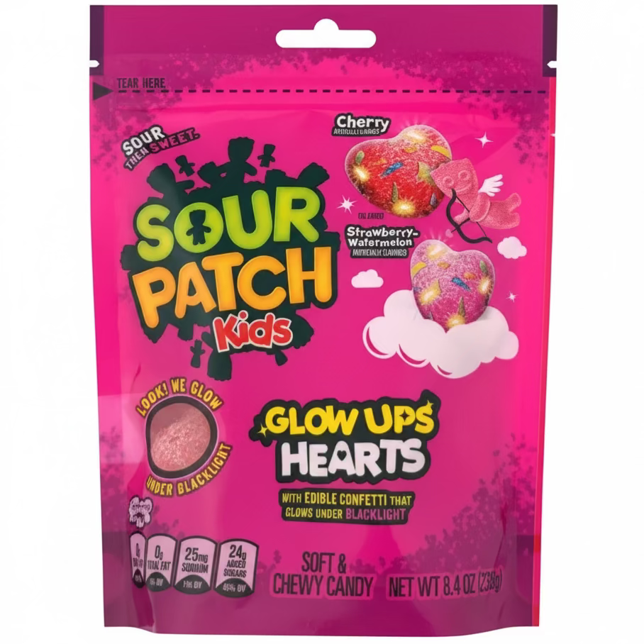 Sour Patch Kids Glow ups Hearts