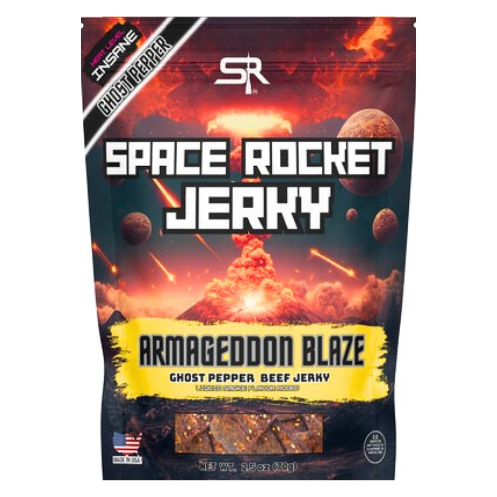 Space Rocket Jerky Armageddon Blaze Ghost Pepper Spicy Beef Jerky - 2 ...