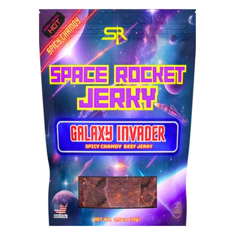 Space Rocket Jerky Galaxy invader Spicy Chamoy Beef Jerky - 2.5oz