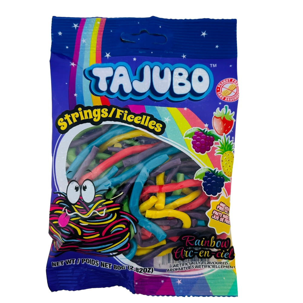 Tajubo String Rainbow - 80g - Rainbow Candy - Rainbow String Candy - String Candy - Fruity Strings