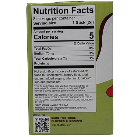 Wyler's Light Singles To Go Drink Mix Shirley Temple Nutrition Facts and Ingredients