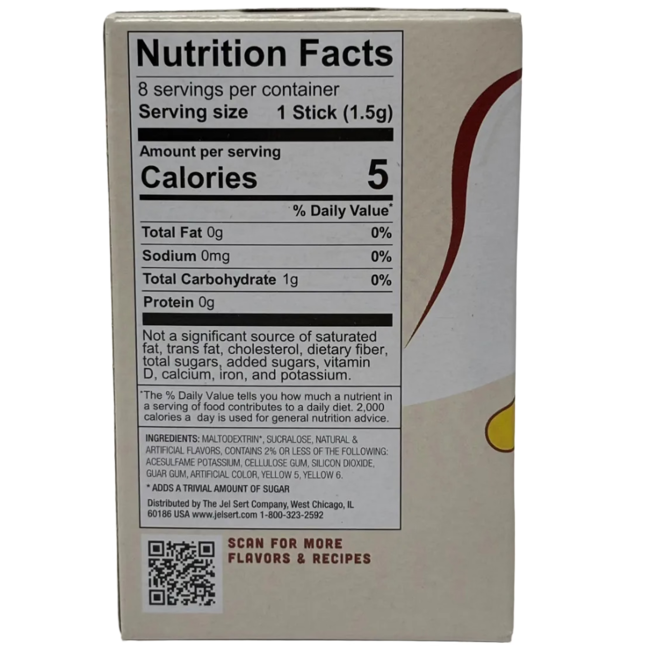 Wyler's Light Singles To Go Drink Mix Vanilla Ingredients