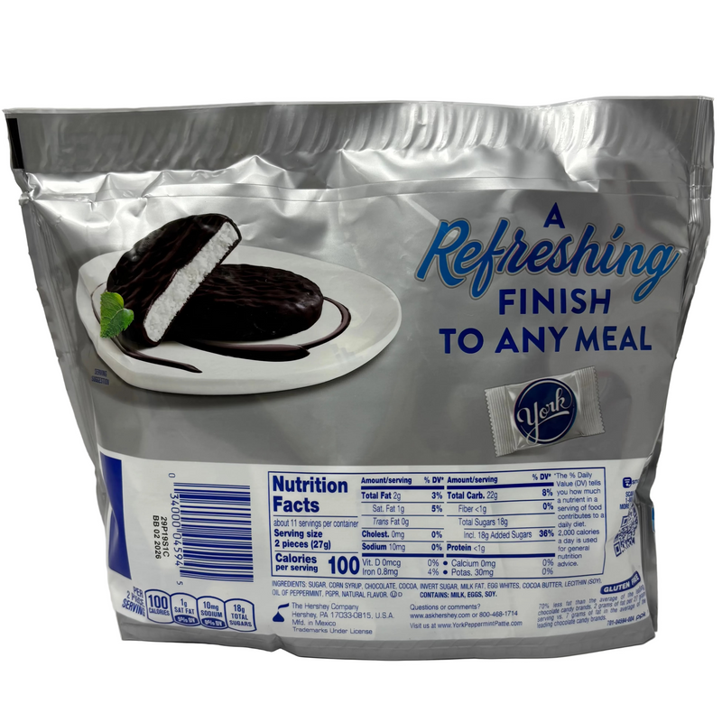 York Peppermint Patties Share Size - 10.1oz Nutrition Facts and Ingredients