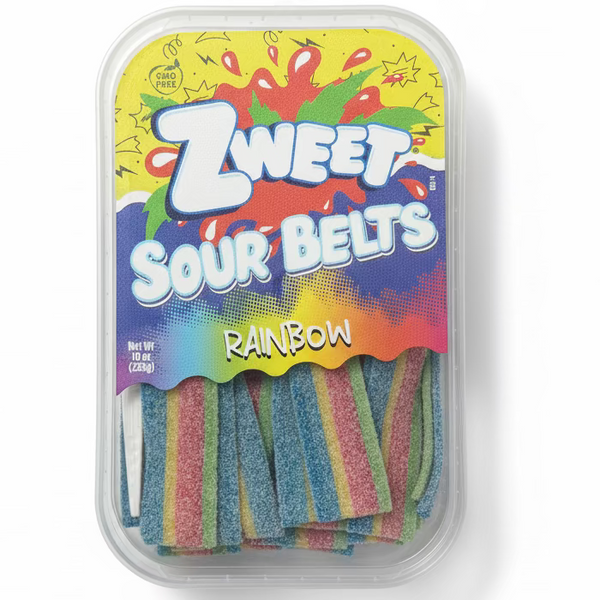 Zweet Sour Belts Rainbow - 10oz | Candy Funhouse