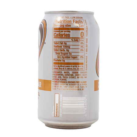 A&W Zero Sugar Cream Soda - 355mL Nutrition Facts Ingredients - Soda Drink - Cream Soda - A&W Zero Sugar Cream Soda