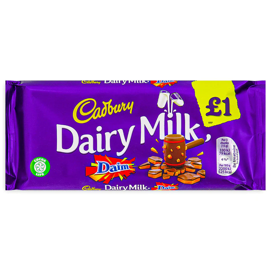 Cadbury Dairy Milk Daim (UK) - 120g *BB Jun 18 2026*