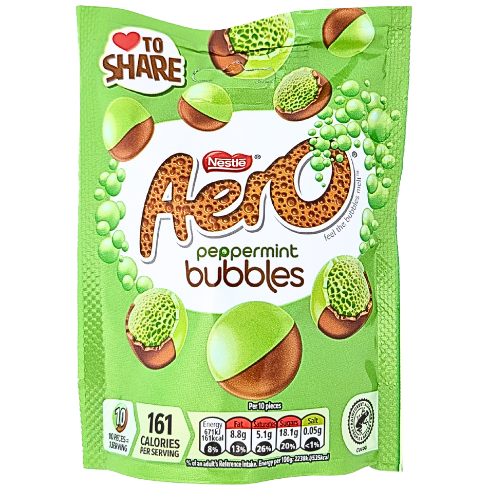 Aero Bubbles Peppermint Pouch UK - 92g