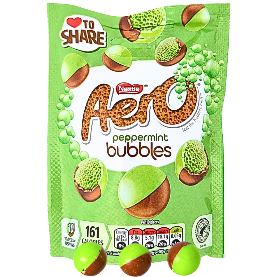 Aero Bubbles Peppermint Pouch UK - 92g