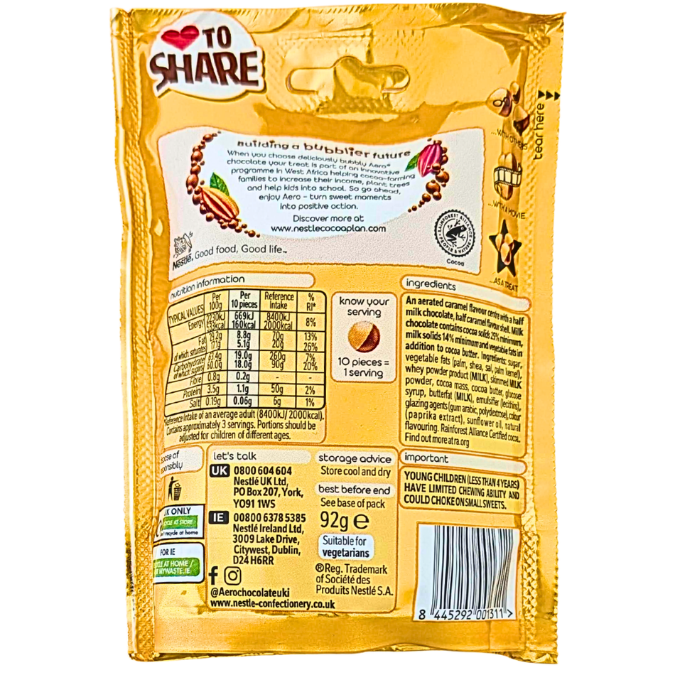 Aero Caramel Bubbles (UK) - 92g