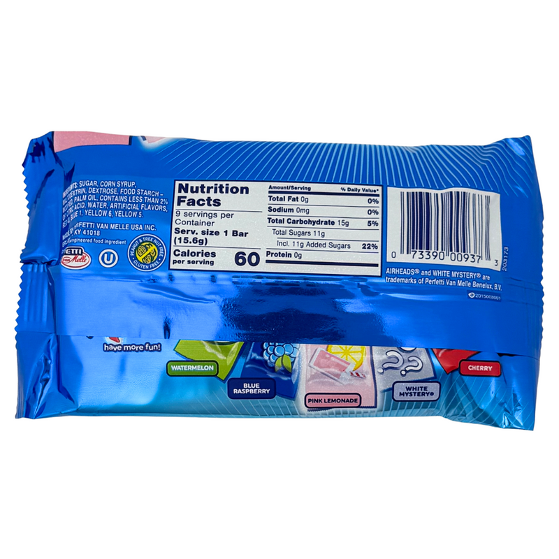 Airheads Assorted 9 Bars Shareable - 4.95oz