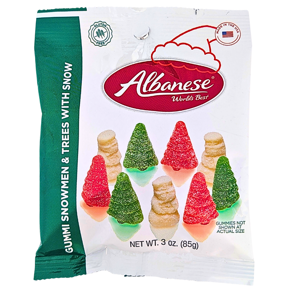 Albanese Christmas Gummi Snowmen & Trees with Snow - 3oz