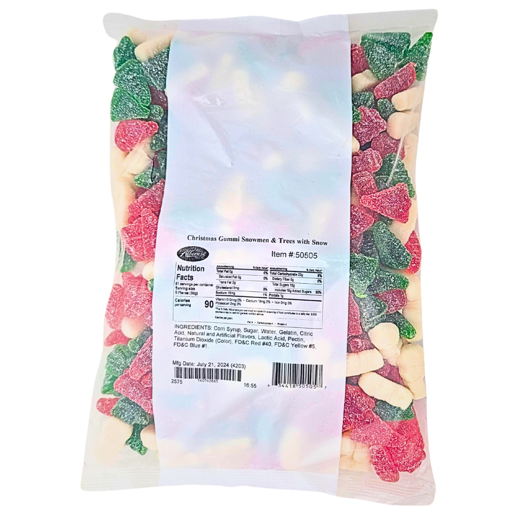 Albanese Gummi Christmas Trees and Snowmen With Snow - 2.04kg